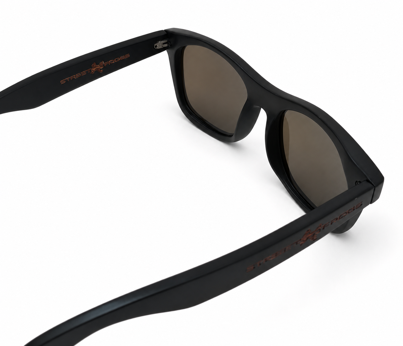 Polarized Wood Sunglasses, Black Frame, Blue Lenses
