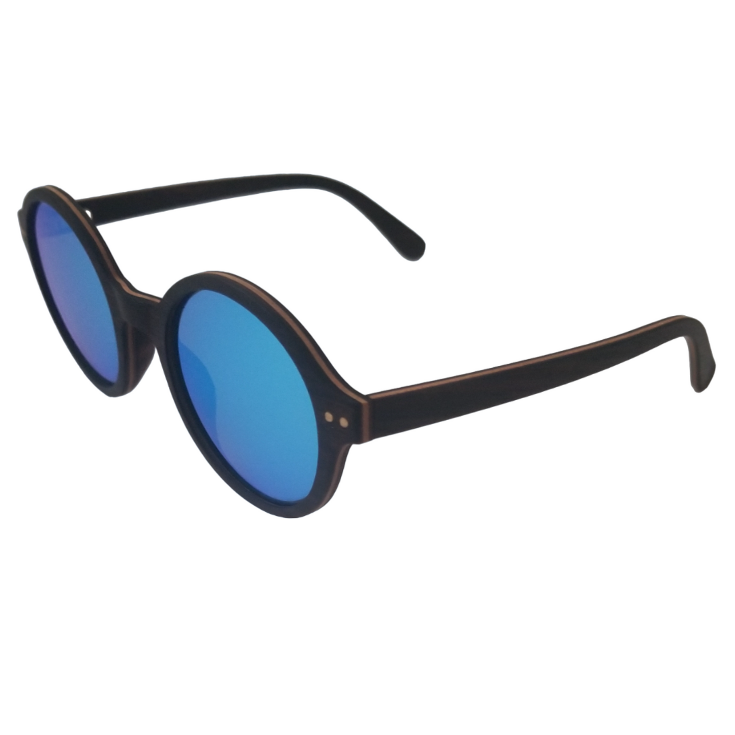 Women's Round Trim Frame Sunglasses (Sleek)