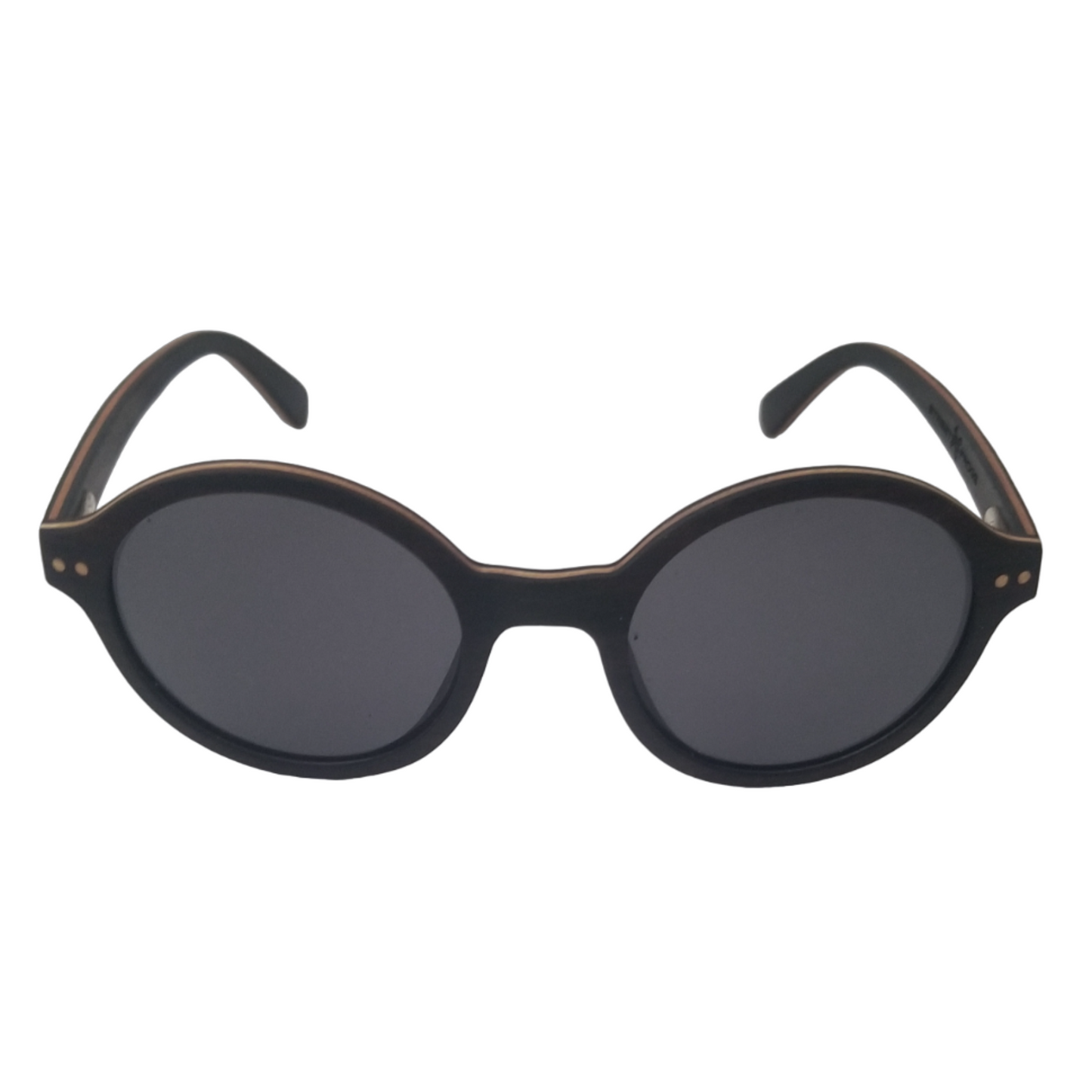 Women's Round Trim Frame Sunglasses (Sleek)