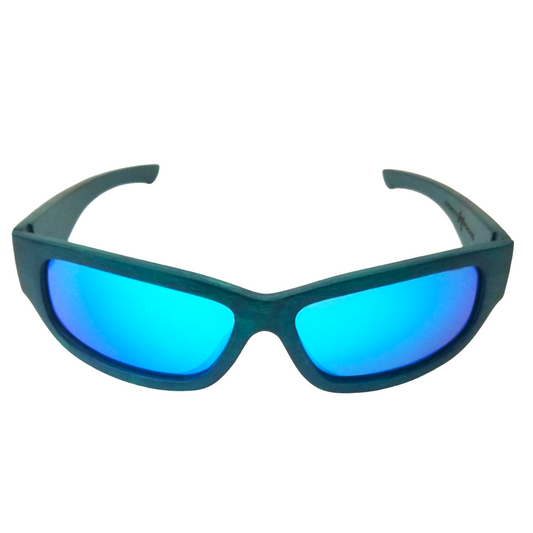 StreetFrogs Wrap Bamboo Sunglasses (Blue)