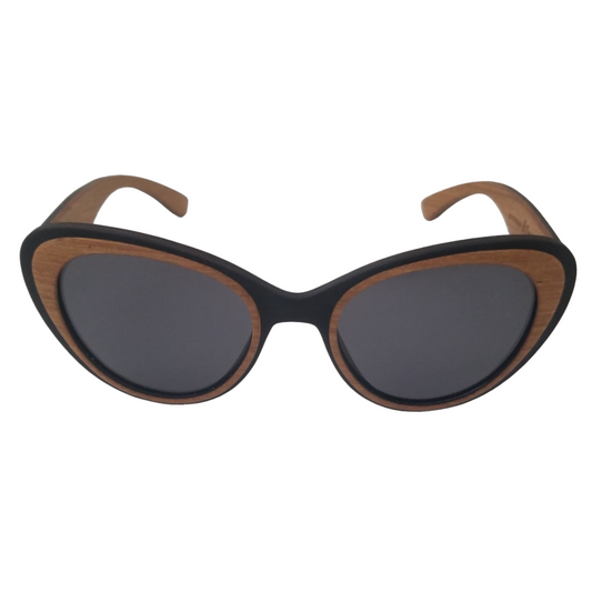 Women's Retro Cat Eye Black Lenses Sunglasses