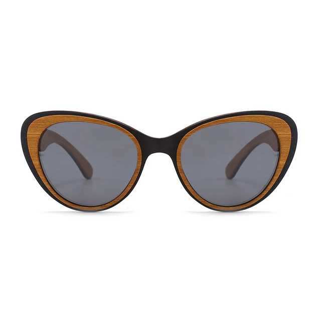 Women's Retro Cat Eye Black Lenses Sunglasses